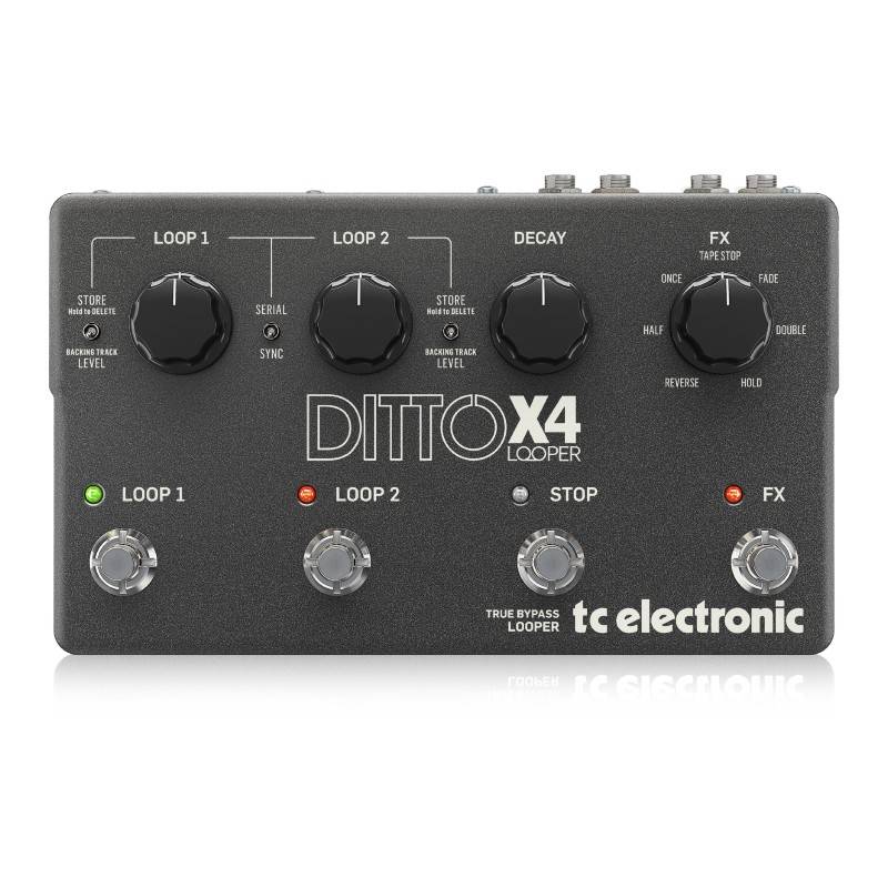 TC Electronic DITTO X4 LOOPER Simple and Intuitive DualTrack Guitar